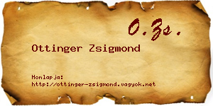 Ottinger Zsigmond névjegykártya